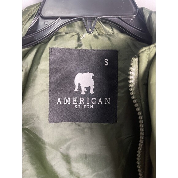 American Stitch Quilted Green Buffalo Plaid Hooded Utility Jacket Coat Sz S New - Picture 4 of 6